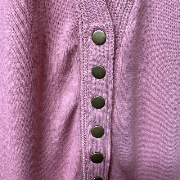 42Pops Cozy Cardigan Button Sweater Pink Women Medium - Picture 3 of 10